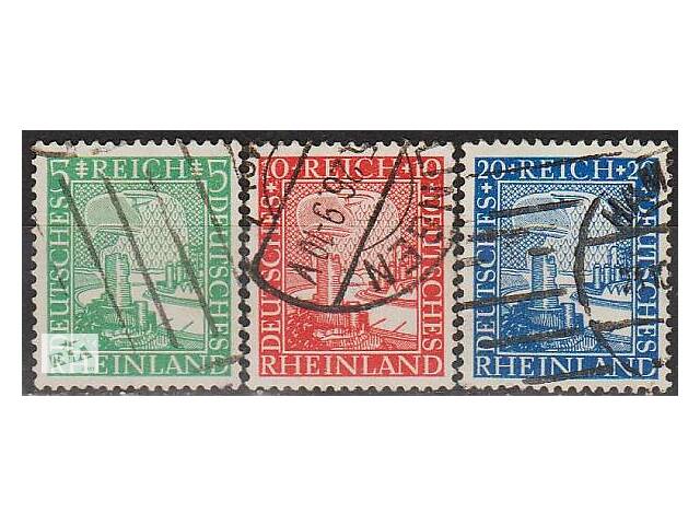 1925 - Німеччина - 1000 років Рейнланда Mi.372-74 _2,40 Євро