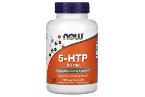 5-HTP (Гидрокситриптофан), 50 мг, Now Foods, 180 вегетарианских капсул