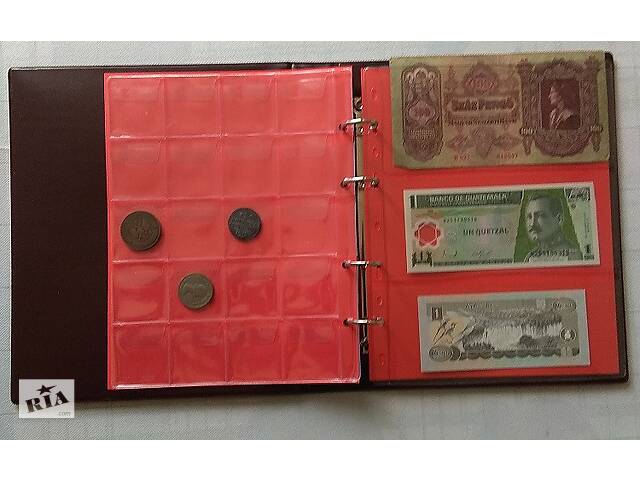 Альбом для монет и банкнот Collection наборной Красный ( hub_cpOn45704 )