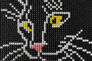 Алмазна мозаїка Набір для творчості зі стразами Чорний кіт кішка 19*14 см