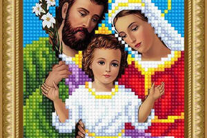 Алмазна мозаїка вишивка Ікона Святе сімейство Йосип Діва Марія Ісус повна викладка 5d набори 16x20 см