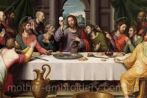 Алмазна мозаїка вишивка Ікона Тайна вечеря Леонардо да Вінчі на підрамнику повна 5d 40х50 178615