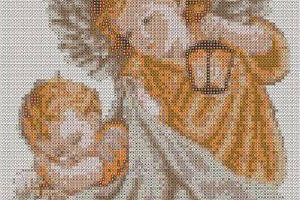 Алмазна вишивка 'Ангел-Охоронець та Дитина' ліхтар ліжко повна викладка зашивка мозаїка 5d набори 30х40 см