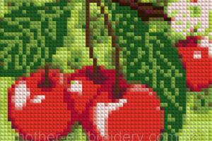 Алмазна вишивка 'Гронь вишні' сад цвітіння весна бджоли повна викладка мозаїка 5d набори 16x20 см