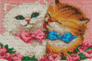 Алмазна вишивка ' Кішки в квітах' кішка райдужний кіт відпочиває повна викладка мозаїка 5d набори 23x30