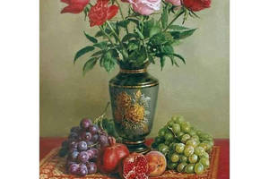 Алмазна вишивка Квіти та фрукти натюрморт повна викладка мозаїка 5d набори 30х40 см