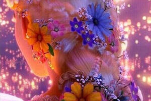 Алмазна вишивка 'Принцеса' квіти, небо, казка, повна викладка,, мозаїка 5d, набори 40х50 см
