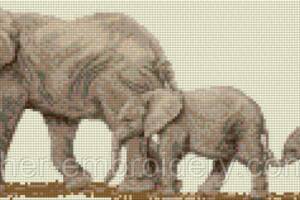 Алмазна вишивка 'Сім'я слонів' райдужний літо сонце панно повна викладка мозаїка 5d набори 53x26 см