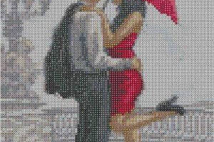 Алмазна вишивка 'Солодка парочка в Лондоні' парасольки люди стихія, повна викладка, мозаїка 5d набори 31x41 см