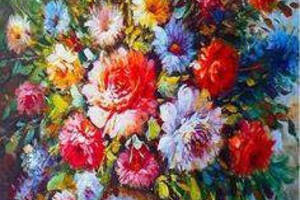 Алмазна вишивка 'Весняний букет', квіти, букет, повна викладка, мозаїка 5d, набори 30х20 см