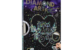 Алмазна вишивка 'Закохані Сови' Diamond art часткова викладка мозаїка 5d набори 32,5х23,5 см