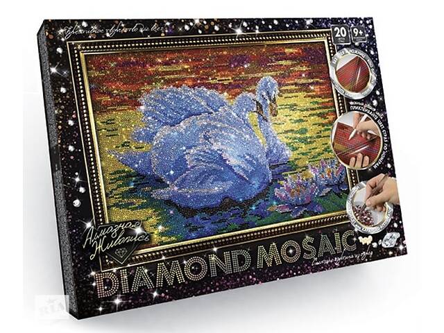 Алмазная мозаика Danko Toys Diamond Mosaic Лебедь DM-01-02