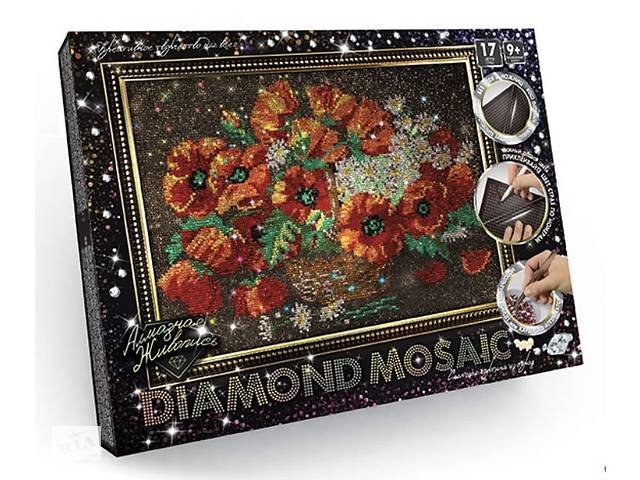 Алмазная мозаика Danko Toys Diamond Mosaic Маки DM-01-06