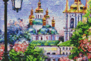 Алмазная мозаика 'Киев золотоверхий весной' Идейка AMO7245 40х50 см