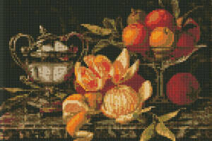 Алмазная мозаика 'Натюрморт с апельсинами' ©Jean Capeinick Идейка AMO7411 30х40см
