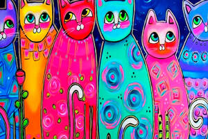 Алмазная мозаика SANTI Art cats 40*50см на подрамнике (954451)