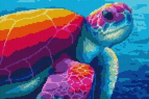Алмазная мозаика SANTI Черепаха 40*40см на подрамнике (954517)