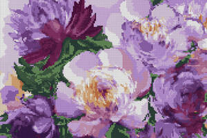 Алмазная мозаика Santi Фиолетовые пионы 40*50см на подрамнике (954790)