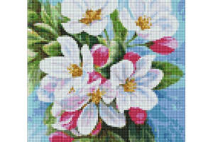Алмазная мозаика 'Цветение яблони' ©annasteshka Идейка AMO7555 30х40 см