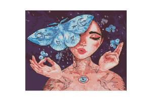 Алмазная мозаика Идейка 'Прикосновение бабочки' ©lesya_nedzelska_art 40х50 см AMO7451
