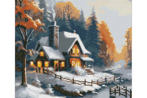 Алмазная мозаика 'Зимний домик' ©art_selena_ua Идейка AMO7831 40х50см