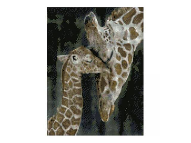 Алмазная вышивка Strateg Жираф с детенышем 30х40 см