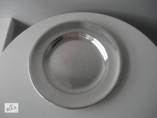 Антикварное блюдо, тарелка, бронза, Gebruder HEPP, 19 век, 6 клейм - Фото 1