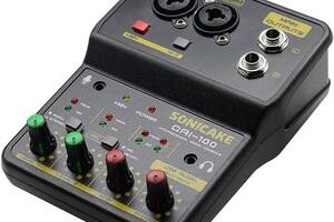 Аудиомикшер SONICAKE, портативная USB-консоль с мини-звуковой платой, 2 канала