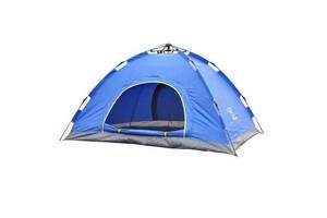 Автоматическая палатка Camping Spot 4-х местная водонепроницаемая с сеткой Синяя+Гамак подвесной Синий