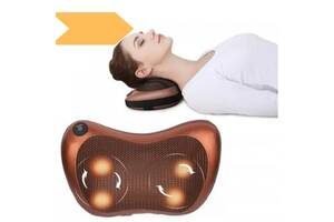 Автомобильная массажёр-подушка для шеи XPRO Massage pillow CHM-8028 роликовый коричневый (MER-13123_329)