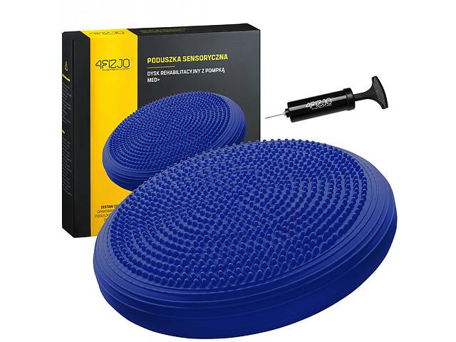 Балансировочная подушка-диск 4FIZJO MED+ 33 см (сенсомоторная) массажная 4FJ0319 Blue