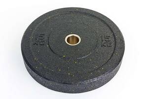 Бамперные диски для кроссфита Record RAGGY ТА-5126-15 15кг Черный