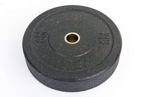 Бамперные диски для кроссфита Record RAGGY ТА-5126-25 25кг Черный