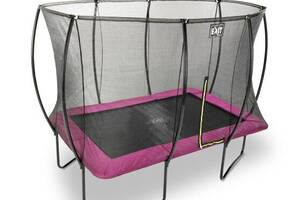 Батут EXIT Silhouette с защитной сеткой прямоугольный 214x305см розовый (большой, для детей и взрослых) Купи