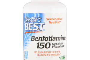 Бенфотиамин Benfotiamine 150 Doctor's Best 150 мг 120 капсул (DRB00129)