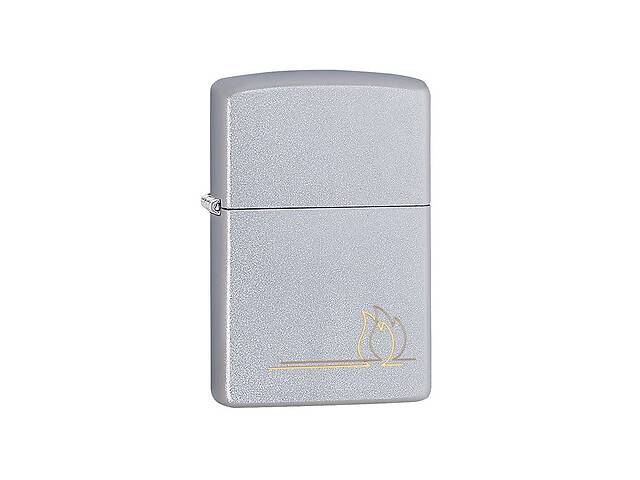 Бензиновая зажигалка Zippo 205 PF20 Flame Design Серебристая (49210)