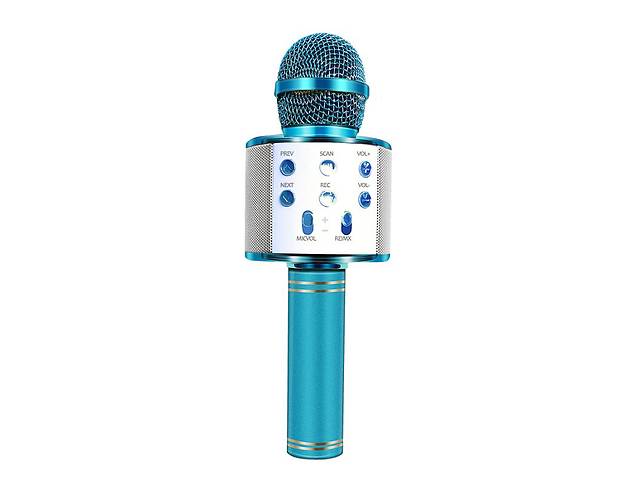Беспроводной караоке микрофон Wster WS 858 Голубой (114)