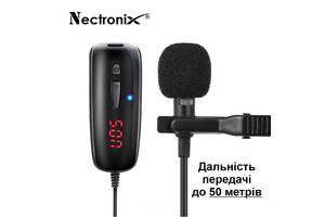 Беспроводной микрофон для телефона, смартфона петличный Nectronix WM-50, до 50 метров