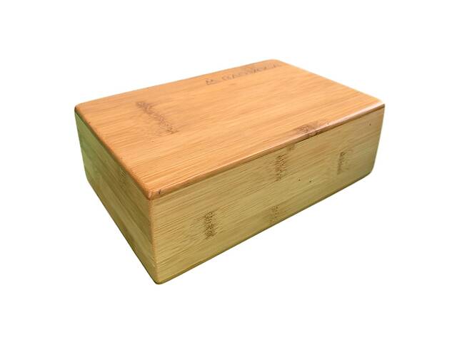 Блок для йоги бамбуковый Rao 23x15x7.5 см