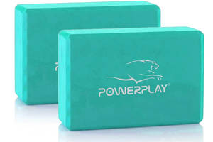 Блоки для йоги 2шт PowerPlay 4006 Yoga Brick EVA Мятный