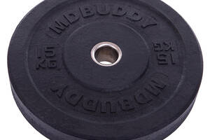 Блины диски бамперные для кроссфита MDbuddy Bumper Plates TA-2676 15 кг Черный (58363144)