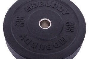 Блины диски бамперные для кроссфита MDbuddy Bumper Plates TA-2676 25 кг Черный (58363144)