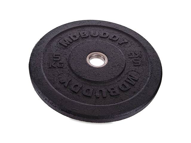 Блины диски бамперные для кроссфита MDbuddy Bumper Plates TA-2676 5 кг Черный (58363144)