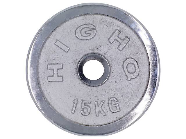 Блины (диски) хромированные HIGHQ SPORT TA-1457-15B 52мм 15кг Хром