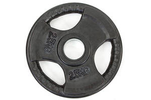 Блины диски обрезиненные Record TA-8122- 2,5 2,5кг Черный