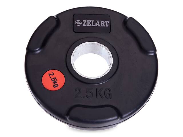 Блины (диски) обрезиненные Zelart TA-5160-2_5 2,5кг Черный