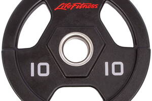 Блины диски полиуретановые LIFE FITNESS SC-80154-10 10кг Черный