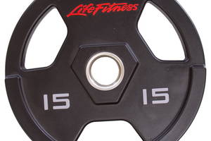 Блины диски полиуретановые Life Fitness SC-80154 15 кг Черный (58508177)