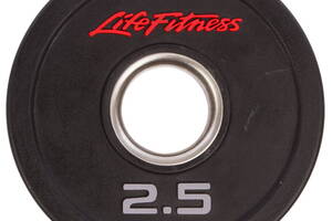 Блины диски полиуретановые LIFE FITNESS SC-80154-2_5 2,5кг Черный