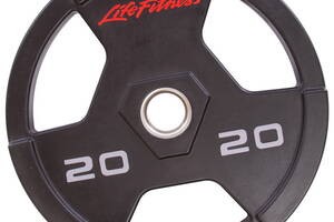 Блины диски полиуретановые LIFE FITNESS SC-80154-20 20кг Черный